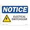 Signmission OSHA Notice, 5" Height, Electrical Switchgear Sign With Symbol, 7" X 5", Landscape OS-NS-D-57-L-11702 - alternate 1